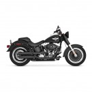 V&H Twin Slash PCX Slip-On - Svart - FLSTF 07-16 thumbnail