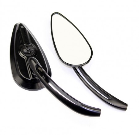 Skull Teardrop Speilsett - Svart