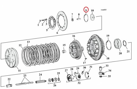 Clutch Låsering - Justeringsplate - BT 84-26